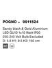 NOVA LUCE závěsné svítidlo POGNO černá a zlatý hliník GU10 1x10W IP20 220-240V bez žárovky 9911524