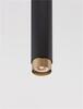 NOVA LUCE závěsné svítidlo POGNO černá a zlatý hliník GU10 1x10W IP20 220-240V bez žárovky 9911525