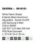 NOVA LUCE nástěnné svítidlo SAVONA bílé stínidlo a černý hliník nastavitelné - vypínač na těle LED Samsung 3W 3000K E27 1x12W 230V IP20 bez žárovky čtecí lampička 9919151