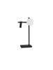 NOVA LUCE stolní lampa JOLINE černý kov a hliník bílé opálové sklo vypínač na těle LED 6W 450 lm Samsung 1x3W 230V 3200K IP20 9919531