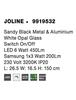 NOVA LUCE stojací lampa JOLINE černý kov a hliníkbílé opálové sklo vypínač na těle LED 6W Samsung 1x3W 230V 3200K čtecí lampička IP20 9919532