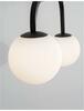 NOVA LUCE závěsné svítidlo JOLINE černý kov a hliník bílé opálové sklo LED 16W 240V 3200K IP20 9919602