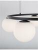 NOVA LUCE závěsné svítidlo JOLINE černý kov a hliník bílé opálové sklo LED 40W 240V 3200K IP20 9919603