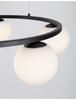 NOVA LUCE závěsné svítidlo JOLINE černý kov a hliník bílé opálové sklo LED 40W 240V 3200K IP20 9919603