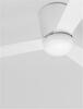 NOVA LUCE stropní ventilátor DELL tělo z hliníku matná bílá 3ABS dřevěné listy 9952325