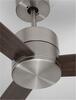 NOVA LUCE stropní ventilátor AXEL nerez hliník a listy z teakového dřeva a ořechu 9952345