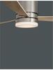 NOVA LUCE stropní ventilátor se světlem SATIN broušený nikl ocel a sklo dřevěné listy 5 rychlostí 35W LED 18W 3000K 9953016