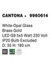 NOVA LUCE závěsné svítidlo CANTONA bílé opálové sklo mosaz zlatá G9 5x5W 230V IP20 bez žárovky 9960614