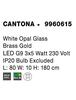 NOVA LUCE závěsné svítidlo CANTONA bílé opálové sklo mosaz zlatá G9 3x5W 230V IP20 bez žárovky 9960615