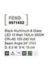 NOVA LUCE venkovní nástěnné svítidlo FEND černý hliník a sklo LED 10W 3000K 100-240V 24st. IP65 9971452