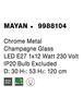 NOVA LUCE závěsné svítidlo MAYAN chromovaný kov šampaň sklo E27 1x12W 230V IP20 bez žárovky 9988104