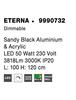 NOVA LUCE závěsné svítidlo ETERNA černý hliník a akryl LED 50W 230V 3000K IP20 stmívatelné 9990732