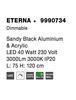 NOVA LUCE závěsné svítidlo ETERNA černý hliník a akryl LED 40W 230V 3000K IP20 stmívatelné 9990734