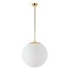 OSMONT ADR60091 ADRIA P3 závěsné skleněné svítidlo mosaz leštěná / bílá IP40 3000 K 27W LED