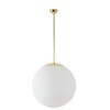 OSMONT ADR60151 ADRIA P4 závěsné skleněné svítidlo mosaz leštěná / bílá IP40 3000 K 41W LED