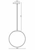 OSMONT ADR62730 ADRIA S5 HP závěsné skleněné svítidlo bílá IP40 4000 K 65W LED