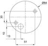 OSMONT ALK67598 ALKOR 1 stropní/nástěnné skleněné svítidlo bílá IP44 4000 K 2W LED