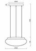 OSMONT ARA67424 ARAKIS LE2 závěsné skleněné svítidlo černá / bílá IP40 3000 K 18W LED