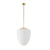 OSMONT AST60892 ASTRA P závěsné skleněné svítidlo mosaz leštěná / bílá IP40 4000 K 27W LED