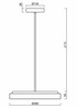 OSMONT CAR60002 CARINA P1 závěsné skleněné svítidlo černá / bílá IP40 3000 K 26W LED