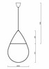 OSMONT DAN63566 DANAE S závěsné skleněné svítidlo černá / bílá IP40 4000 K 2x20/2x20W LED