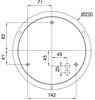 OSMONT EDN67453 EDNA LE5 závěsné skleněné svítidlo černá / bílá IP40 3000 K 24W LED