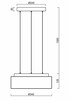 OSMONT ERI67383 ERIS LE2 závěsné skleněné svítidlo černá / bílá IP40 3000 K 18W LED