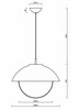 OSMONT LUK60038 LUKIDA ST3 závěsné skleněné svítidlo černá / bílá IP40 3000 K 27W LED