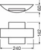 LEDVANCE O FACADE BELT SQ 11 W 3000 K IP54 GY 4058075074996