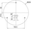OSMONT RAN61943 RANA stropní/nástěnné skleněné svítidlo černá / bílá IP44 4000 K 15W LED