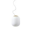 OSMONT TAN62348 TANIA L1 HP závěsné skleněné svítidlo mosaz leštěná / bílá IP40 3000 K 52W LED