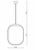 OSMONT TAN67352 TANIA S1 závěsné skleněné svítidlo černá / bílá IP40 3000 K 27W LED