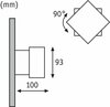 Paulmann nástěnné svítidlo LED Cybo hranaté 2x3W šedá 100x100mm 180.02 P 18002