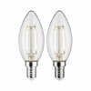 PAULMANN LED svíčka Filament E14 230V 2x250lm 2x2,7W 2700K čirá