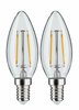 PAULMANN LED svíčka Filament E14 230V 2x250lm 2x2,7W 2700K čirá