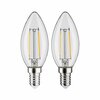 PAULMANN LED svíčka Filament E14 230V 2x250lm 2x2,7W 2700K čirá