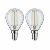 PAULMANN LED kapka Filament E14 230V 2x250lm 2x2,7W 2700K čirá