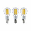 PAULMANN Eco-Line Filament 230V LED kapka E14 3ks-sada 100mm 3x2,5W 3000K čirá