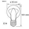 PAULMANN Eco-Line Filament 230V LED svíčka E14 4W 3000K čirá