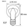 PAULMANN Eco-Line Filament 230V LED kapka E27 80 mm 2,5W 3000K čirá