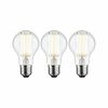 PAULMANN Eco-Line Filament 230V LED žárovka E27 3ks-sada 5W 3000K čirá