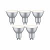 PAULMANN Standard 230V LED reflektor GU10 5ks sada 4,9W 2700K hliník