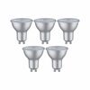 PAULMANN Standard 230V LED reflektor GU10 5ks sada 4,9W 4000K hliník