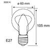 PAULMANN Eco-Line Filament 230V LED žárovka E27 8,2W 3000K stmívatelné mat