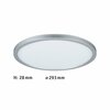 PAULMANN LED Panel Atria Shine kruhové 293mm 2000lm 3000K matný chrom