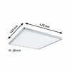 PAULMANN LED Panel 3-krokové-stmívatelné Atria Shine hranaté 420x420mm 2700lm 3000K matný chrom