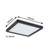 PAULMANN LED Panel Atria Shine hranaté 190x190mm 1360lm 4000K černá