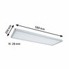 PAULMANN LED Panel Atria Shine hranaté 580x200mm 2800lm RGBW matný chrom