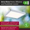 PAULMANN LED Panel Atria Shine IP44 hranaté 190x190mm 8W 3000 - 6500K matný chrom