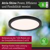 PAULMANN LED Panel Atria Shine IP44 kruhové 190mm 7,6W 3000 - 6500K černá